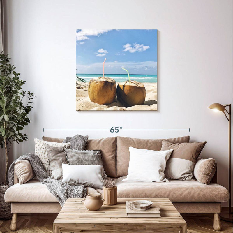 Yarlin Cuban Beach Coconuts, 36" H x 36" W