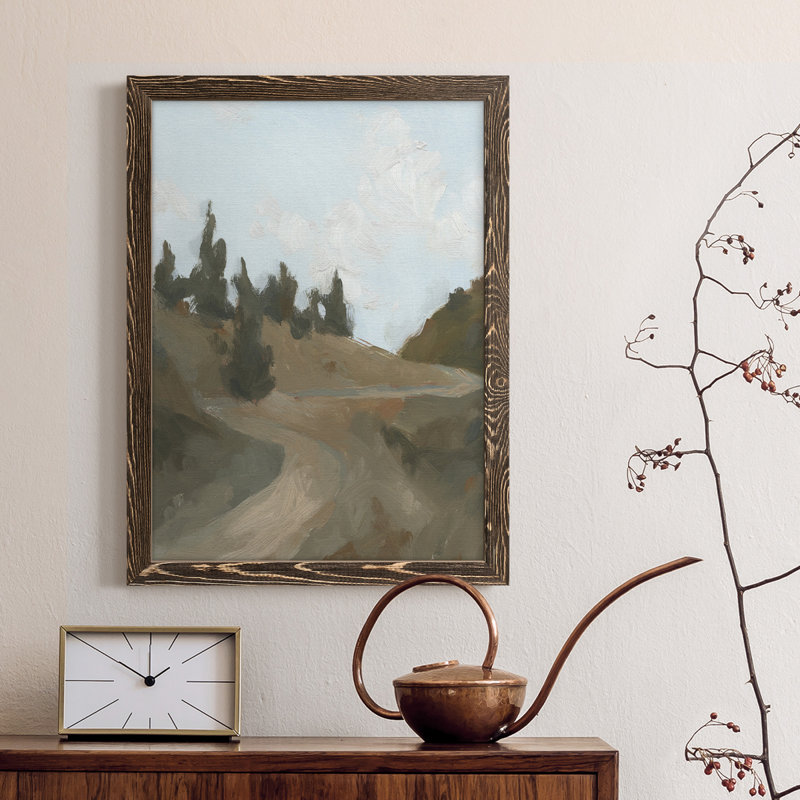Toile encadrée West Trail, Encadré de bois de noyer, H 17 po x l 20 po x P 1 po