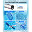 Swimming Pool Pole 3.4 to 15 ft Telescopic Aluminum Alloy Twist Locking