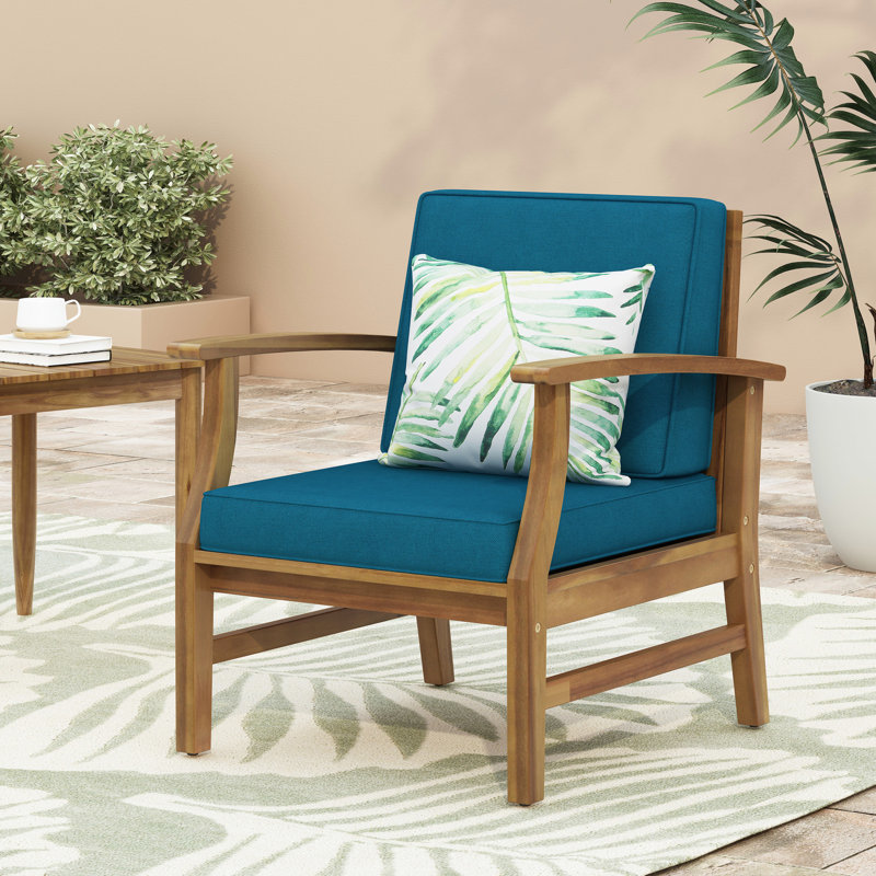 Fauteuil club Blue Wood, Blue