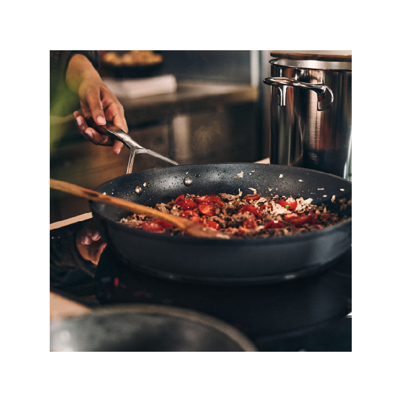 Demeyere AluPro Aluminum Nonstick Deep Fry Pan, 9.45" Diameter