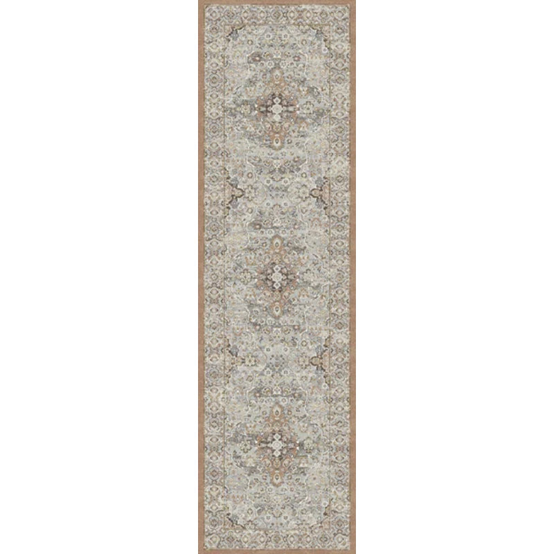 ANCIENT GARDEN 2.2X7.7 57275-9285 BEIGE/MULTI, Runner 2'2" x 7'7"