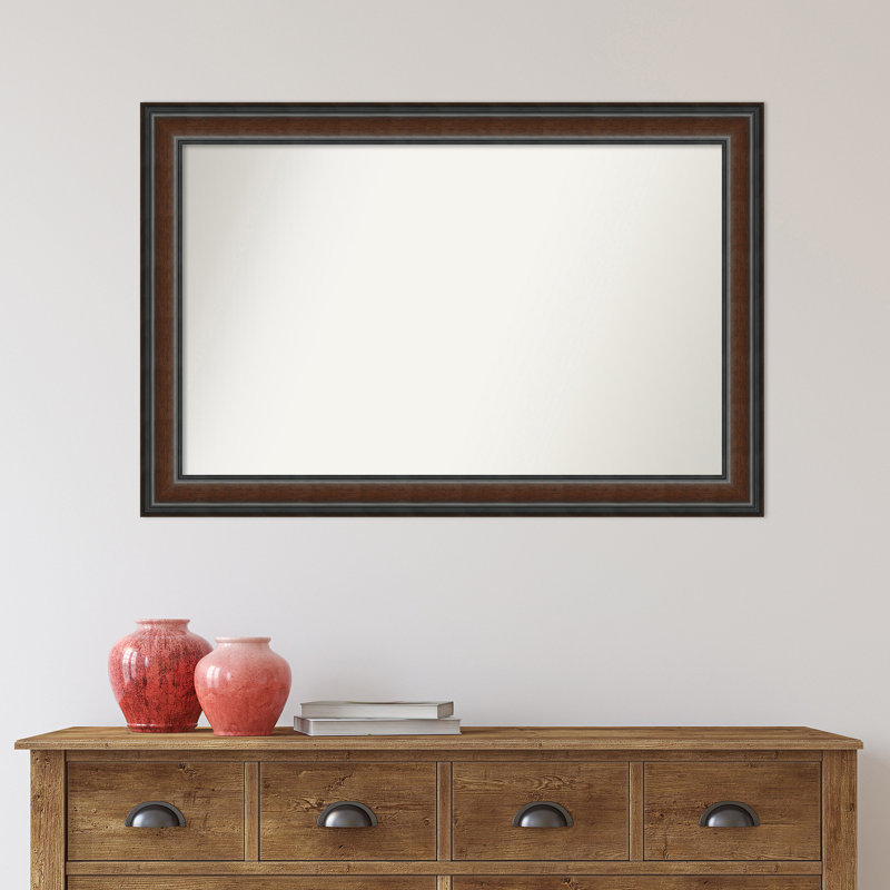 Halcott Solid Wood Rectangle Wall Mirror, 39" H x 26" W