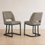 Ensemble de 2 chaises d'appoint rembourrées modernes en similicuir avec cadre en métal pour la cuisine et la salle à manger, ensemble de 2-1949216800