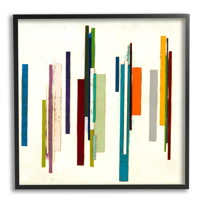 Art giclée moderne à formes asymétriques par Laura Van Horne, Giclée encadrée noir minuit, H 12 po x l 12 po x P 1,5 po