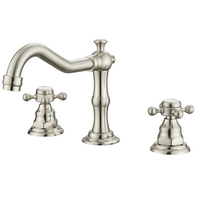 2-handle Bathroom Faucet with Drain Assembly