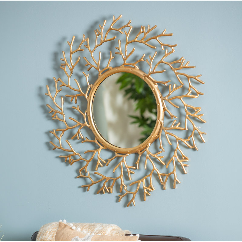 Miroir décoratif en aluminium/verre moulé Fraser