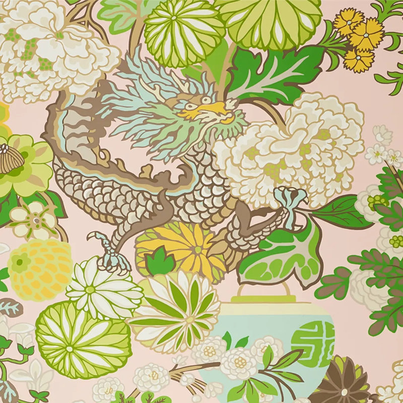 Papier peint dragon de Mai, Rougir
