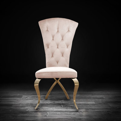 19'' H Velvet Upholstered Side Chair