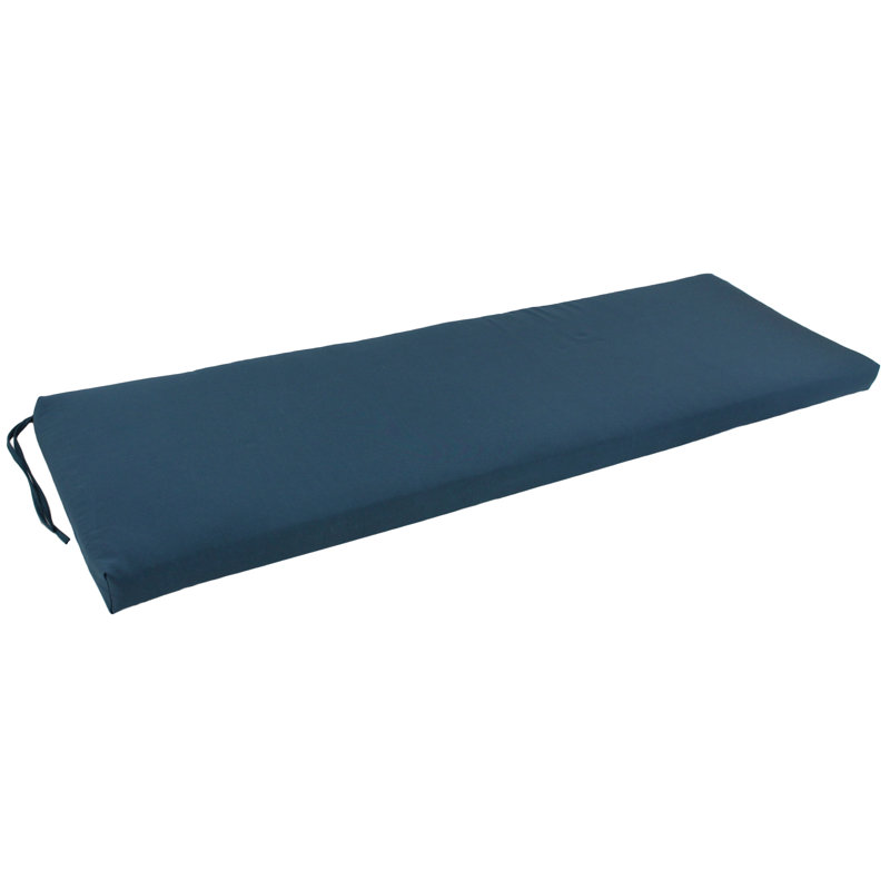 Outdoor 3'' Bench Seat Cushion, Indigo