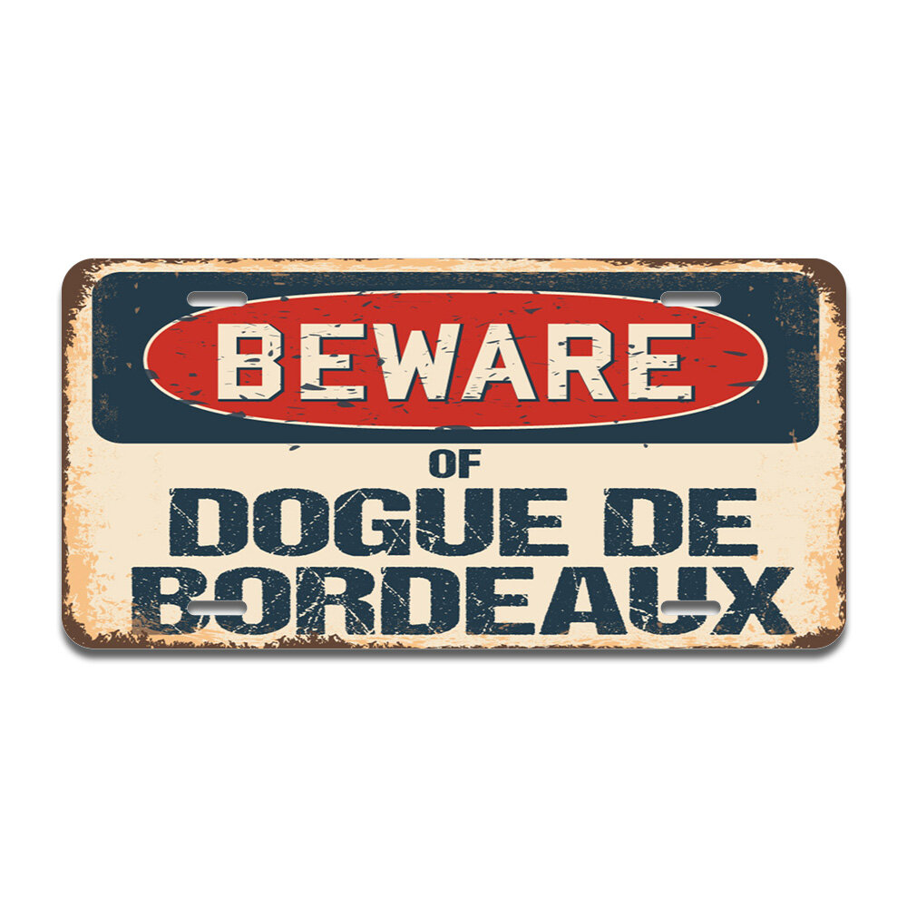 SignMission Beware of Dogue De Bordeaux Aluminum Plate Frame | Wayfair