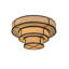 Luminaire suspendu cylindrique unique à 10 lumières