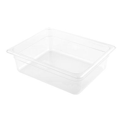 Restaurantware-4 Inch Deep Food Pans, 10 1/2 Size Commercial Food Storage Container - Freezable, Break-Resistant, Clear Plastic Cold Pans, Dishwashable, For Kitchens, Restaurants, Or Cafeterias