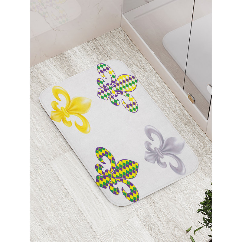 Tapis de bain East Urban Home, envers antidérapant, 30,2 po x 20 po, vermillon brun sable