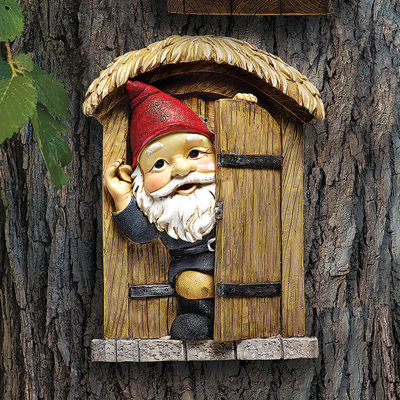 Knothole Gnomes Door Tree Sculpture