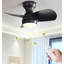 Mini ventilateur de plafond à DEL 23 pouces avec 3 moteurs à courant continu à télécommande 3 lames à intensité variable pour la chambre à coucher-1599051846-1599051845