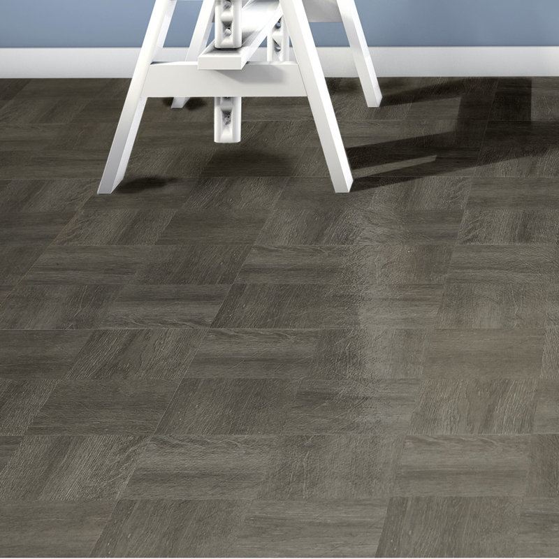 Tivoli Charcoal Grey Wood 12" x 12" 1.2mm Vinyl Tile