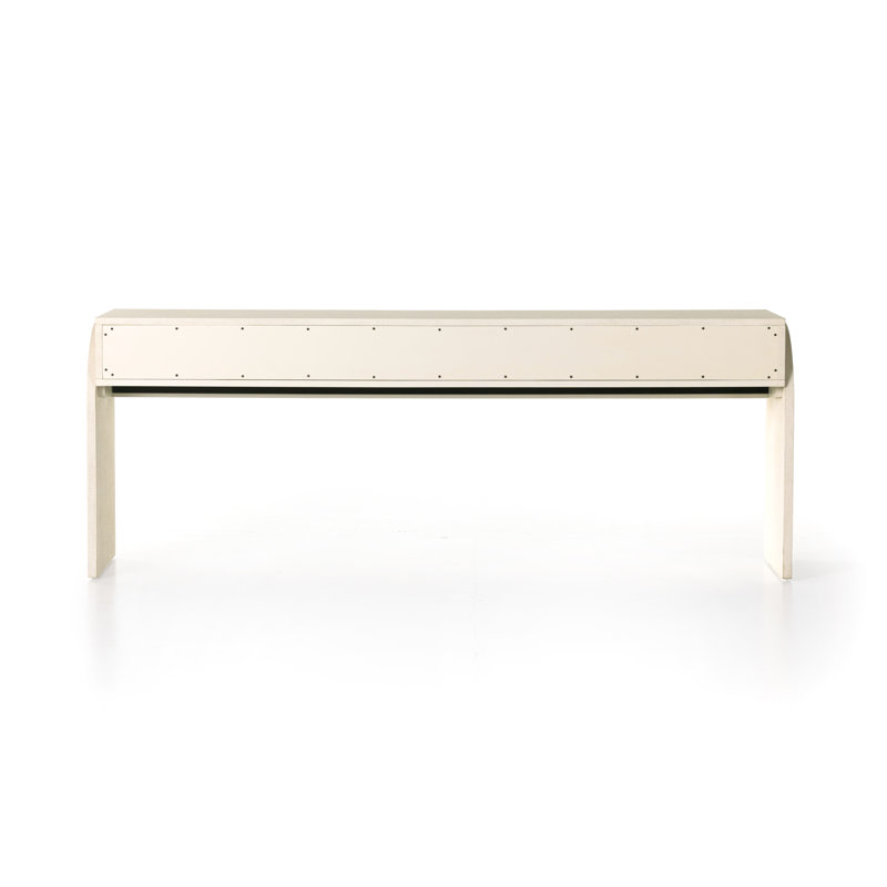 Cressida 78'' W Console Table, Ivory Painted Linen