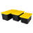Sterilite 17 Gallon Industrial Stackable Storage Tote Lidded Containers, 6 Pack