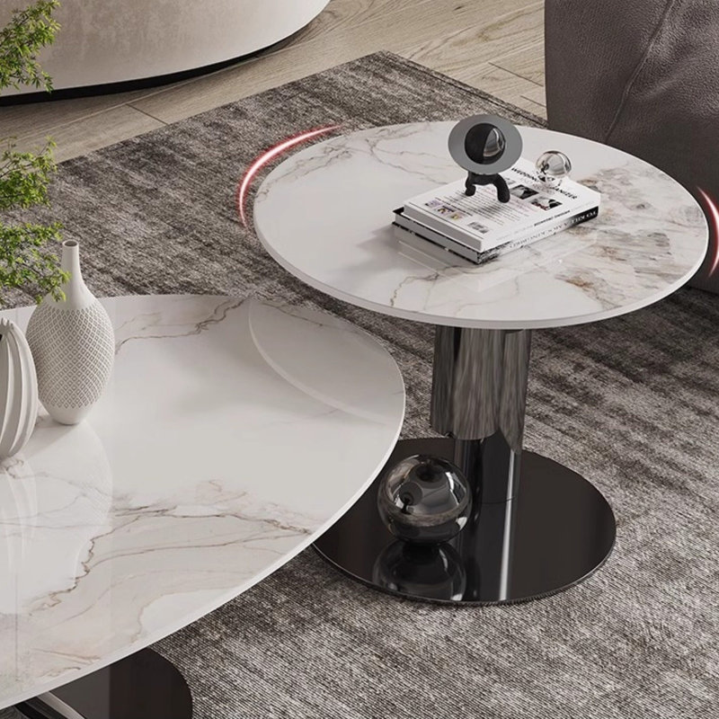 Table basse en acier fritté, H 16,93 po x L 51,18 po x l 27,56 po, Noir