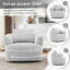 Fauteuil d'appoint pivotant à 360 ° avec sièges profonds, accoudoirs ergonomiques et revêtement capitonné pour le salon ou le bureau.