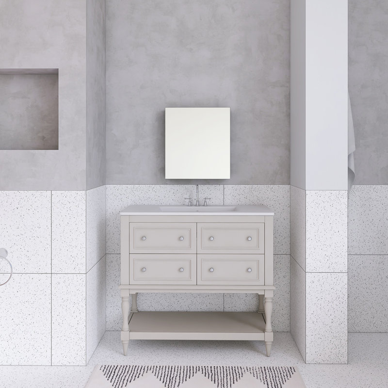 Ensemble de meuble-lavabo 36 po avec lavabo, Beige