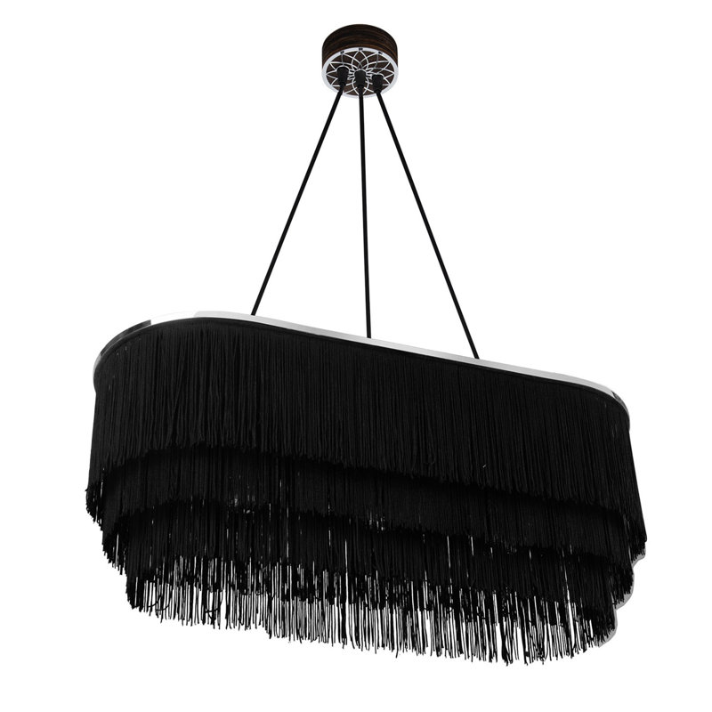 Lustre spectaculaire à 3 lumières Glasmann, Noir, Noir