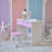 Teamson Kids Stardust Gisele Wood Vanity Table With LED Mirror & Drawer