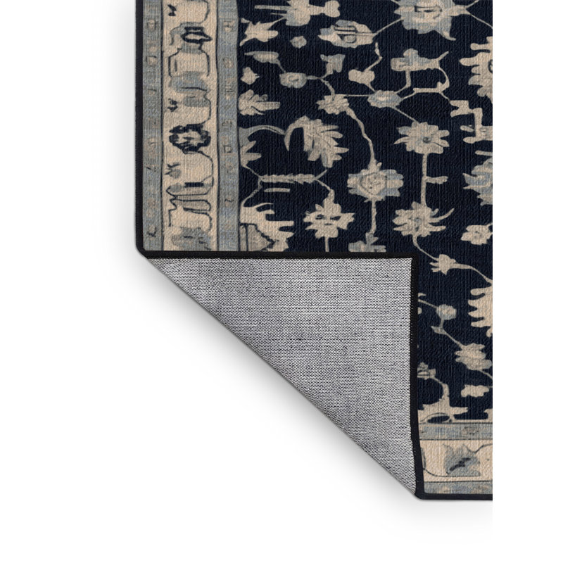 Machine Washable Overdyed Gray Area Rug, Square 6'