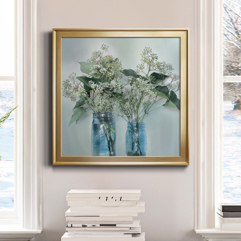 Toile encadrée Bloomin 'Wild I-Premium - prête à être accrochée, Or, H 30,5 po x l 30,5 po x P 1,5 po