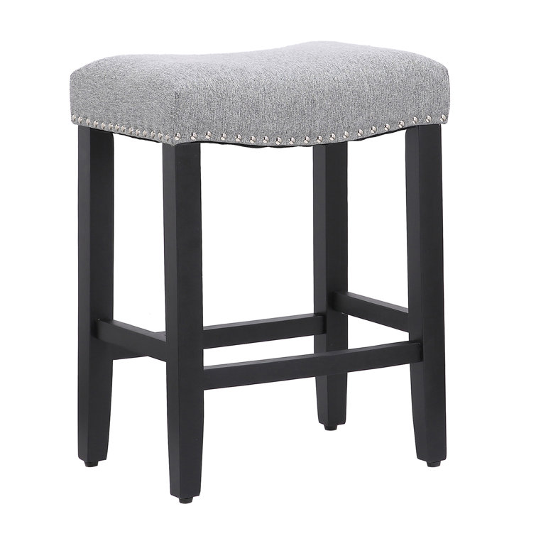 Ileana Upholstered Counter Stool with Solid Wood Frame