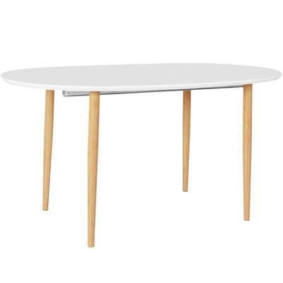 Parris Extendable Oval Metal Base Dining Table