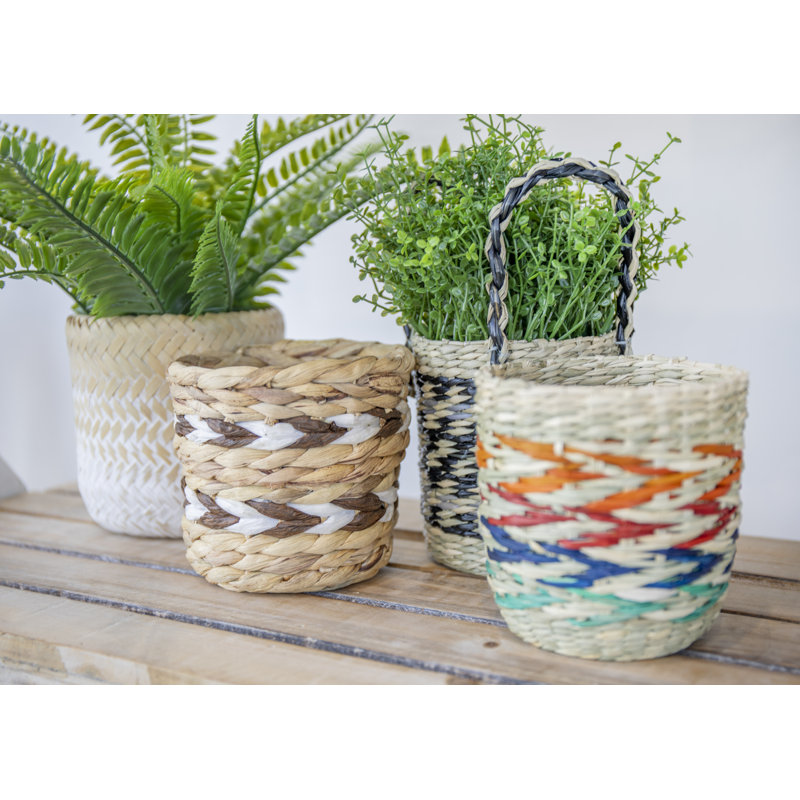 KitchenCraft Bamboo Planter, White Ombré Design