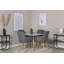 Narka Round Metal Base Dining Table