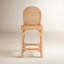 Flora Rattan 30" Scalloped Edge Bar Stool-818048754
