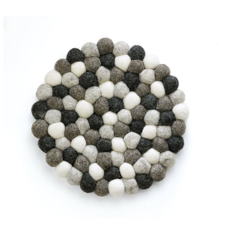 Grigio Round Virgin Wool Trivet