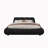 Luxury Platform Bed With Oversized Padded Backrest, Upholstered Platform Bed, Unique Bed-1041771201-1041771202