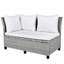 Ensemble de canapé de patio extérieur en rotin 5 pièces, ensemble de mobilier de jardin en forme de L en osier modulaire avec 2 tables d'appoint extensibles, table de salle à manger et housses lavables pour la cour, la piscine et l'intérieur-971221031-971221030