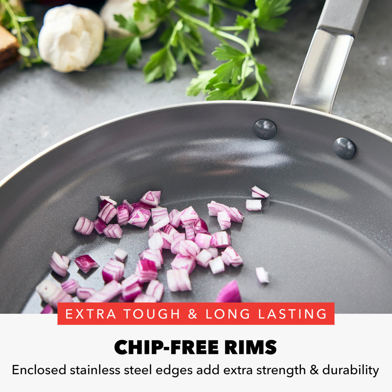 Bobby Flay by GreenPan Stainless Steel Uncoated & PFAS-Free Nonstick 12-Piece Cookware Set