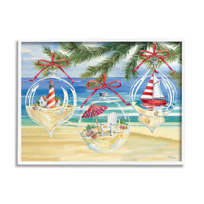 Décorations de Noël côtières, art giclée enveloppé par Paul Brent