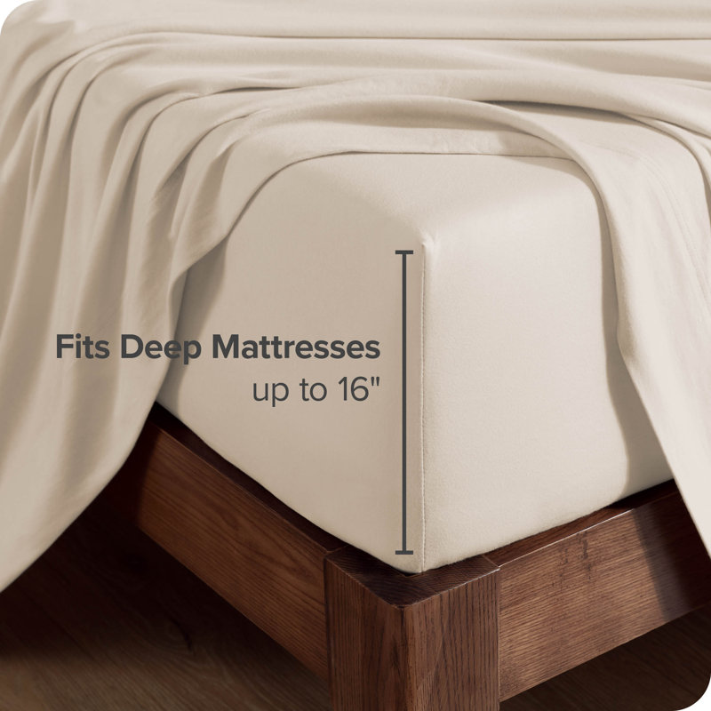 Full White Organic Cotton Jersey Sheet Set