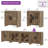 126" Extra Large Sideboard Buffet Cabinet, Farmhouse Kitchen Storage Cabinet With Glass Doors And Adjustable Shelves, Modern Wood Coffee Bar Table For Dining Room, Living Room,Brown-372699017