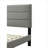 Upholstered Channel Design Twin Size Bed Frame with Convenient USB Charging, Slate Gray Polyester Fabric
