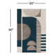 Sola Geometric Handmade Tufted Wool Navy/Taupe Area Rug
