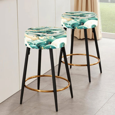 Floral Bar Stools Set Of 2