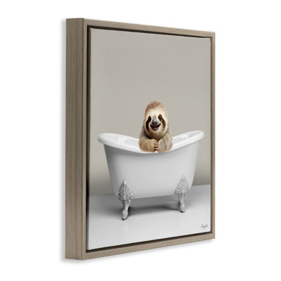 Happy Sloth in Bathtub