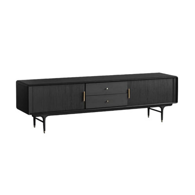 Vintage Solid Wood TV Cabinet Unfinished TV Stand for TVs up to 88"
