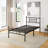 Carrold 42" Platform twin bed frame with headboard, Heavy Duty metal bed frame Structure, No Box Spring Needed, No Squeak, Single Beds for Kids, Teens, Students, Compact Space-Saving Design-1731382483