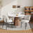 Upholstered Dining Chair with Thick Cushioned Seat-1389765733