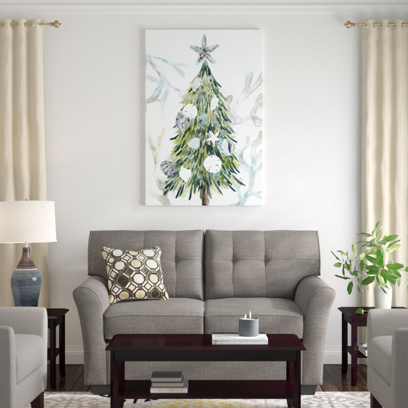 Coastal Christmas Shell Collection B by June Erica Vess - Painting Print, Wrapped Canvas, 122cm H x 81cm W x 3.18cm D